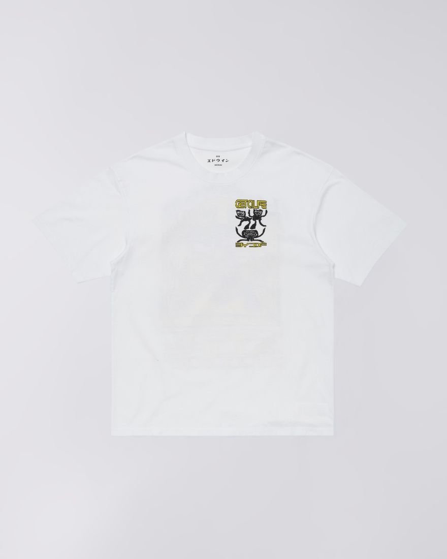 T-shirt męskie edwin i036615.get a life 02.67 biały