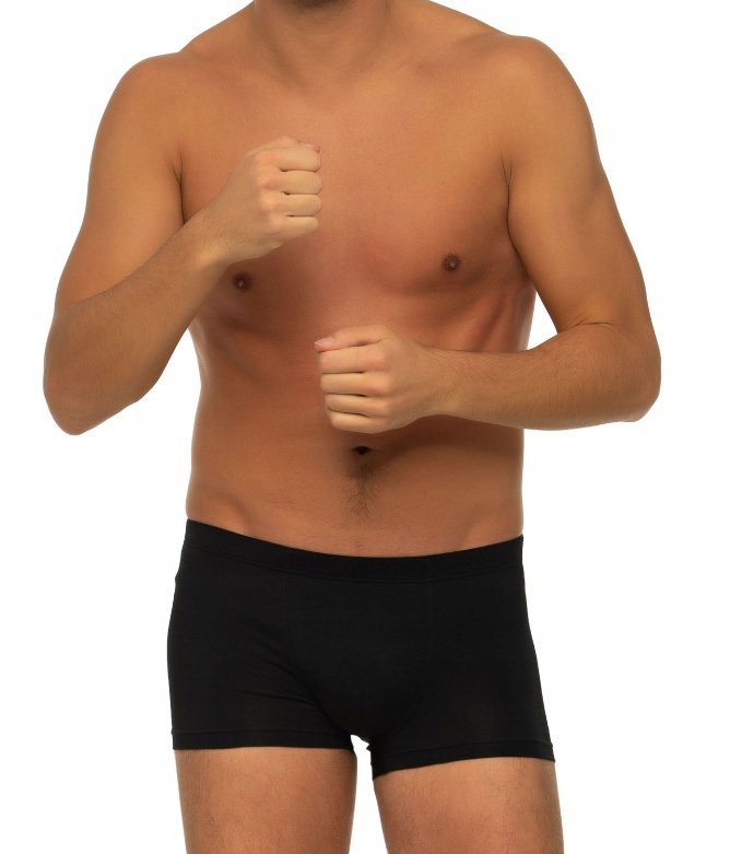 SEIDENSTICKER BOKSERKI MĘSKIE CZARNE GŁADKIE M 3H5G4_A* TXA