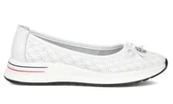 Moda i Uroda OUTLET - Skórzane baleriny Filippo DP6718/25 WH biały - miniaturka - grafika 1