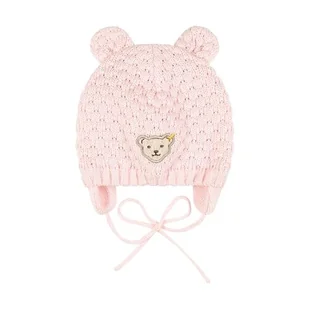 Steiff Czapka z pluszowymi uszami dla dziewczynek, Barely Pink, 45 - Czapki damskie - miniaturka - grafika 1