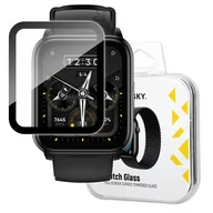 Akcesoria do smartwatchy - Wozinsky Watch Glass hybrydowe szkło do Realme Watch 2 Pro czarny - miniaturka - grafika 1
