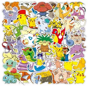 NAKLEJKI POKEMON ANIME ASH PIKACHU MOTYWACYJNE - Pasmanteria - miniaturka - grafika 1