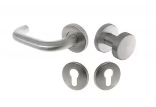 Klamko-gałka PURE 8100/3020/6501 6612PZ stal nierdzewna lewa trzp. 8 mm, z tarczką okrągłą na wkładkę - Klamki Klamko-gałka PURE 8100/3020/6501 6612PZ stal nierdzewna lewa trzp. 8 mm, z tarczką okrągłą na wkładkę - Klamki - miniaturka - grafika 1