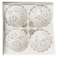 Bombki - Bombka szklana 10 cm 4 szt. DEKOR - miniaturka - grafika 1