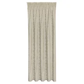 Zasłony - Zasłona 140x270 Nela beżowa jasna ażurowa gotowa na taśmie - miniaturka - grafika 1