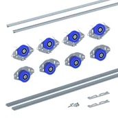 Meble modułowe i akcesoria - Bezramowy system jezdny do dwóch skrzydeł drzwi przesuwnych Eta 1200 mm Spaceo - miniaturka - grafika 1