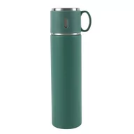 Termosy - Lumarko Termos Z Zakrętką W Kształcie Filiżanki 580 ML Zielony - miniaturka - grafika 1