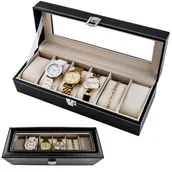 Szafki na buty - Iso Trade Organizer na zegarki 6 przegródek 5902367970369 - miniaturka - grafika 1