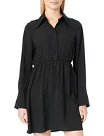 Sukienki - VERO MODA Women's VMKELLY LS Shirt Short Dress WVN sukienka, czarna, XS - miniaturka - grafika 1