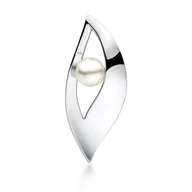 Wisiorki - Srebrna zawieszka z perłą - miniaturka - grafika 1