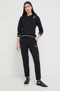EA7 Emporio Armani dres lounge kolor czarny - Dresy damskie - miniaturka - grafika 1