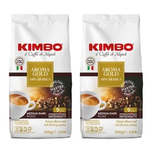 Kawa ziarnista KIMBO Aroma Gold Arabica 2 x 1 kg - Kawa - miniaturka - grafika 1