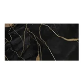 Panele ścienne i boazeria - Płytka samoprzylepna marmur czarno-złoty rolka 280 x 60 cm PSR-0011 - miniaturka - grafika 1