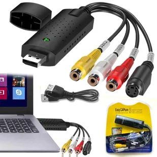 GRABBER VIDEO EASYCAP USB ZGRYWANIE Z KASET WIDEO VHS KAMER PC AV CHINCH - Kable GRABBER VIDEO EASYCAP USB ZGRYWANIE Z KASET WIDEO VHS KAMER PC AV CHINCH - Kable - miniaturka - grafika 1