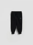 Spodenki dla niemowląt - Reserved - Dresowe joggery - czarny - miniaturka - grafika 1
