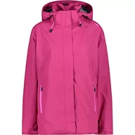 Kurtki damskie - CMP Damska kurtka polarowa z Hood Knit Tech melanżowa kurtka polarowa z rowerem, Boy, kwasowo-antracytowy, 128, Geraneo, 56 - miniaturka - grafika 1