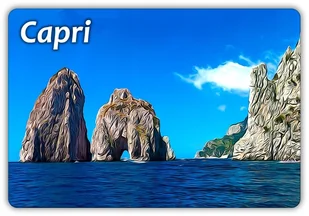 CAPRI - Skały Faraglioni - Włochy - Magnes na lodówkę - Magnesy - miniaturka - grafika 1