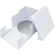 Deski do krojenia - PME Zestaw pudełko i okrągła deska 25 cm biały - miniaturka - grafika 1