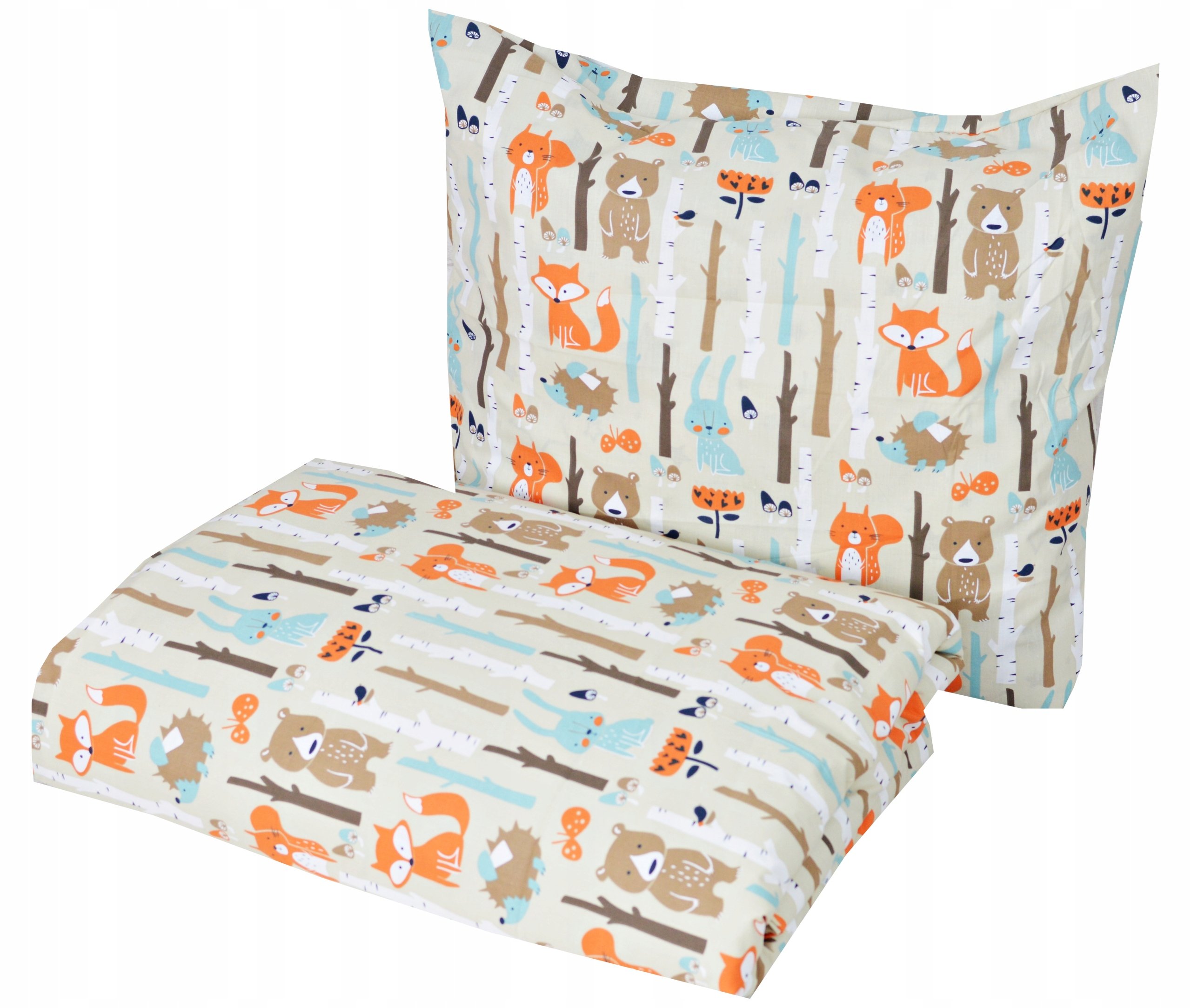 Komplet Pościel 140x200 Poduszka 70X80 Bawełna Poszewki