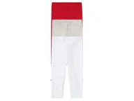 Spodenki dla niemowląt - lupilu® Legginsy niemowlęce z biobawełną, 3 pary (62-68, Czerwony/szary/biały) - miniaturka - grafika 1
