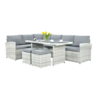 Meble ogrodowe - Zestaw Mebli Ogrodowych Wypoczynkowych Technorattan SALO Narożnik na Taras - miniaturka - grafika 1