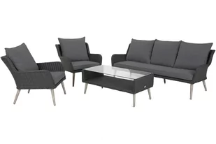 Meble ogrodowe technorattanowe Almeria Grey / Grey Melange - Meble ogrodowe - miniaturka - grafika 2