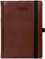 Kalendarze - Kalendarz dzienny, 2024, A5, Na gumkę, Brąz - miniaturka - grafika 1