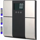 Wagi łazienkowe - Waga łazienkowa analityczna z pomiarem tłuszczu wody mięśni BMI KCAL LCD do 225 kg - miniaturka - grafika 1