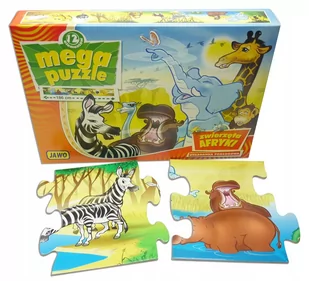 MEGA PUZZLE - ZWIERZĘTA AFRYKA - 12 elementów - Puzzle - miniaturka - grafika 1