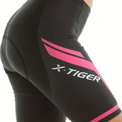 Inne - TEMU Damskie Spodenki Rowerowe z 3D Wkładką Żelową - Amortyzujące, Oddychające, do MTB i Rowerów Szosowych, Wzór Geometryczny, Możliwość Prania w - miniaturka - grafika 1