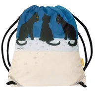 Torby szkolne - Worek Czarne koty na śniegu Louis Wain-Mały - miniaturka - grafika 1