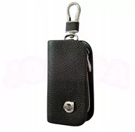 Etui na klucze - SKÓRZANE ETUI na klucze VOLVO logo KLUCZYK samochodowy ELEGANCKI brelok - miniaturka - grafika 1
