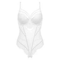 Body - Body bieliźniane z koronką i paseczkami - miniaturka - grafika 1