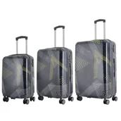 Walizki - Zestaw walizek SEMI LINE T5651-0 Grafitowy - miniaturka - grafika 1