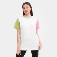 Koszulki sportowe damskie - Damski t-shirt basic VANS Left Chest Colorblock E - biały - miniaturka - grafika 1