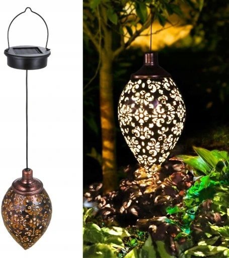 Lampa solarna ogrodowa zawieszka KAGANEK LED XL OGRODOWA LED lampion