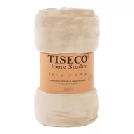 Koce - Beżowy koc z mikropluszu Tiseco Home Studio, 150x200 cm - miniaturka - grafika 1