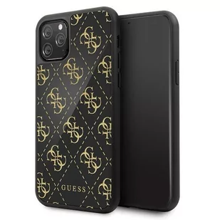 Guess Double Layer Glitter Case Peony G - Etui iPhone 11 Pro Max Black - Etui i futerały do telefonów - miniaturka - grafika 1