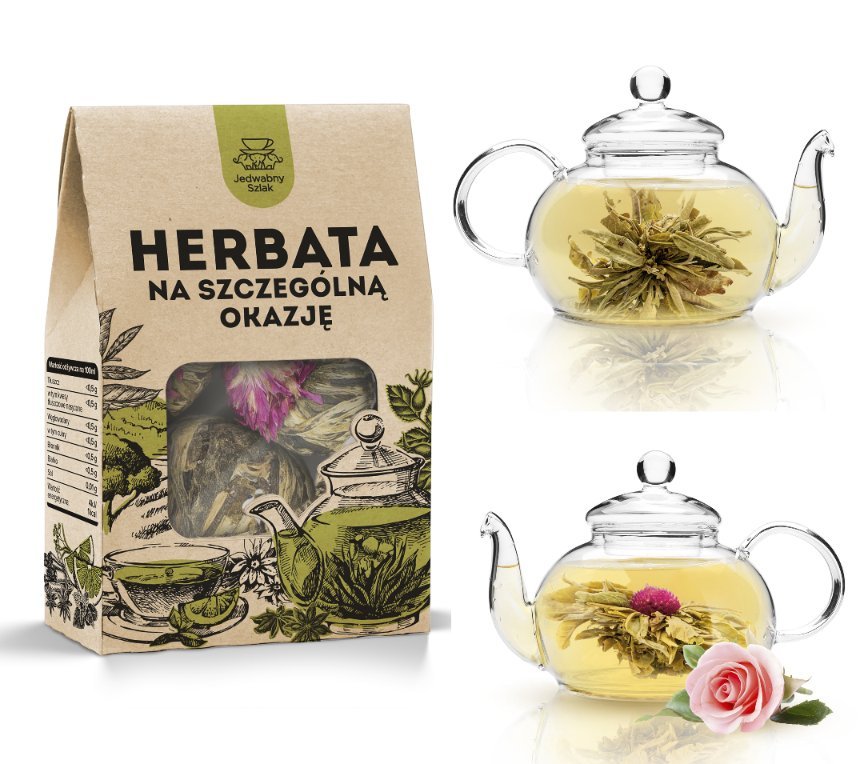 Herbata biała KWITNĄCA RÓŻA 4 szt lichee BALL tea kwiat