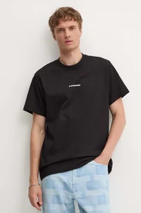 G-Star Raw t-shirt bawełniany męski kolor czarny z aplikacją D25677-C336 - Koszulki męskie - miniaturka - grafika 1