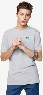 Koszulki męskie - Benetton T-shirt w kolorze jasnoszarym - grafika 1
