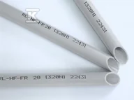 Kanały kablowe - Rura sztywna bezhalogenowa RL-HF-FR18, samogasnąca, szara RAL 7035 opakowanie 60 metrów, odporność na ściskanie 320N - miniaturka - grafika 1