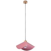 Lampy sufitowe - Britop Wisząca LAMPA loft HATTU 1614519174 kopułowa OPRAWA hampton ZWIS materiałowy różowy - miniaturka - grafika 1