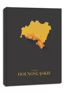 Obrazy i zdjęcia na płótnie - Dolny Śląsk mapa złota - obraz na płótnie Wymiar do wyboru: 90x120 cm - miniaturka - grafika 1