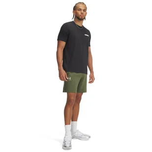Męskie spodenki dresowe Under Armour UA Icon Fleece Short Taping - zielone - Spodenki męskie - miniaturka - grafika 1