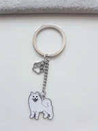 Breloki - Breloczek Brelok Do Kluczy Pies Samoyed Akita - miniaturka - grafika 1