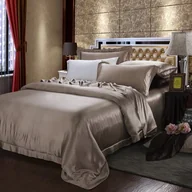 Pościel - Jedwabna Pościel 220x240 +2x 50x70 Kołdra Poduszka - miniaturka - grafika 1