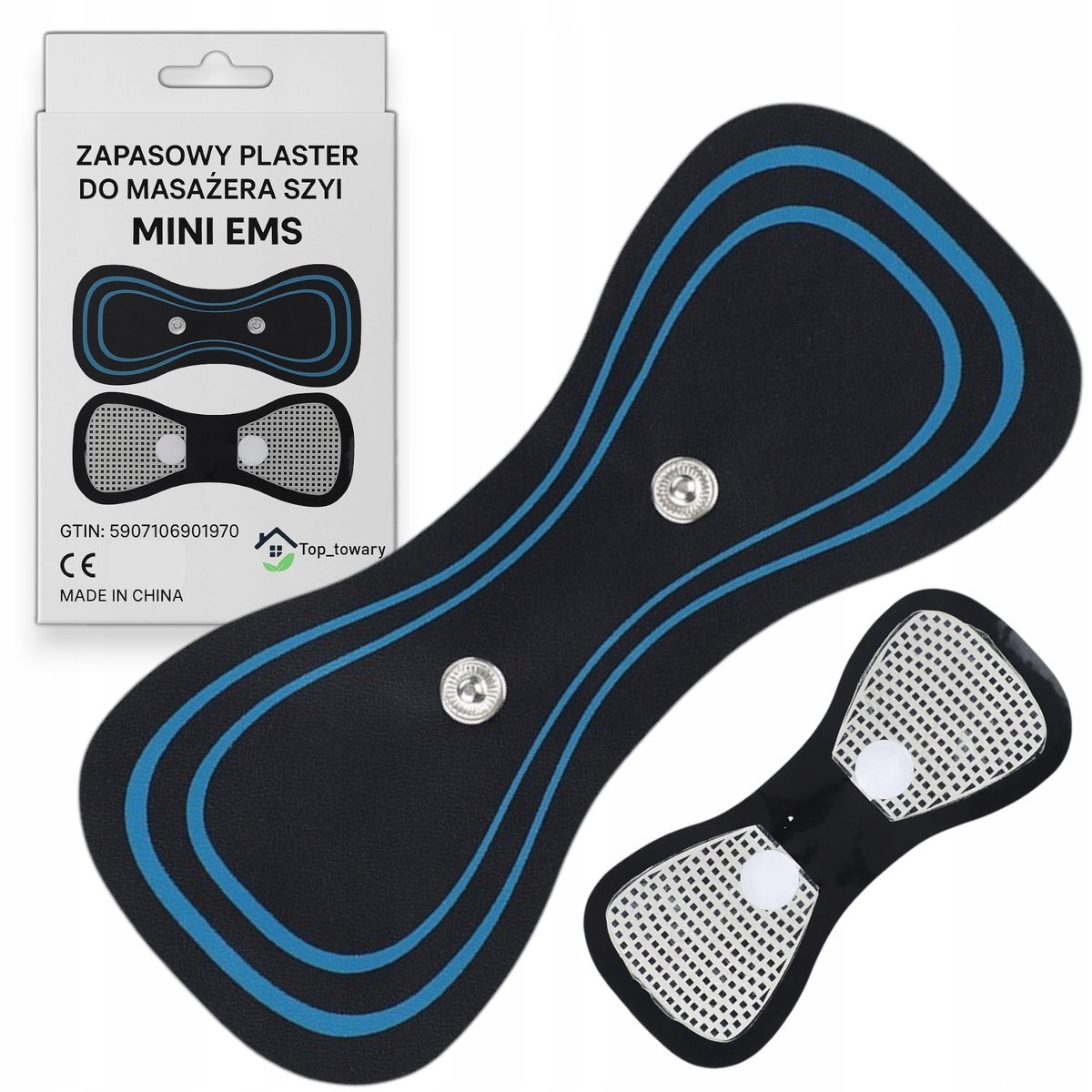 1X Zapasowy Plaster Naklejka Wklad Wymenny Do Masażera Szyi Mini Ems