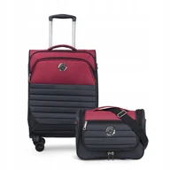 Walizki - PUCCINI Zestaw WALIZEK Podróżnych Kabinowa + Kuferek Miękkie Na Kółkach 2w1 - miniaturka - grafika 1