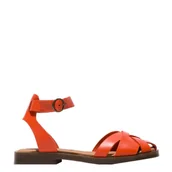 Sandały damskie - Sandały damskie Fly London ALLI 409 skórzane czerwony P145409002 - miniaturka - grafika 1